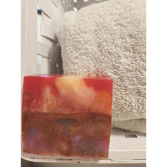 Three Pack Glycerine Orange Mango Art Soap Bar Decorative Spa 3 Pack - Picture 1 of 10